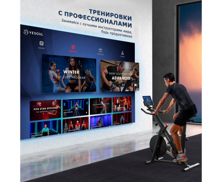 Велотренажер YESOUL Smart Spinning bike V1 PLUSE белый - 7